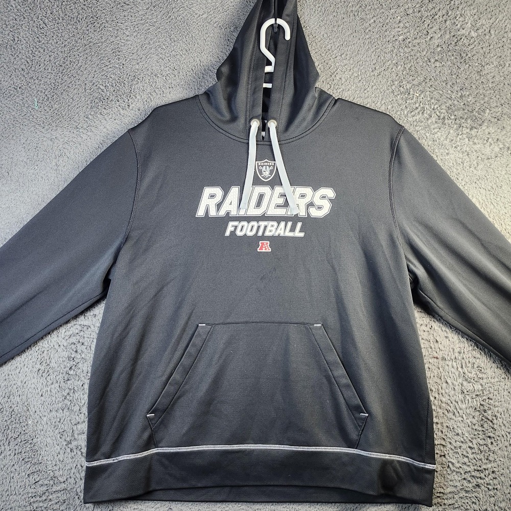 Las Vegas Raiders Hoodie Mens XL Black NFL Football Pullover Sweatshirt AFC